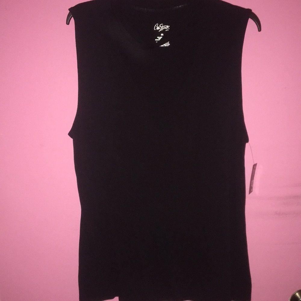 Black v neck choker blouse